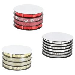 Weihnachts-Geschenkbänder, 3 Designs, je 4x4m, Festliche Verpackungszubehör