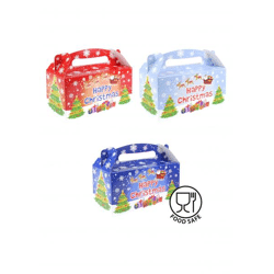 Weihnachts-Lunchbox 22,5L x 9,5B x 12H cm, Brotzeitbox mit festlichem Design