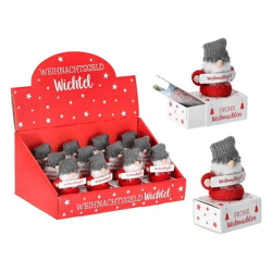 Weihnachts-Wichtel Geldgeschenkhalter, ca. 5x10cm - Festliche Idee für Bargeldgeschenke