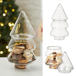 Weihnachtsbaum Deko-Glas, festliches Aufbewahrungsgefäß, 100 Zeichen
