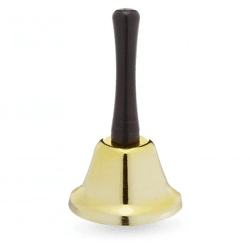 Weihnachtsglocke Nikolausglocke, Gold Glocke - Accessoire zu Nikolauskostüm, Weihnachtsmannkostüm - Weihnachten / Nikolaus (1x)