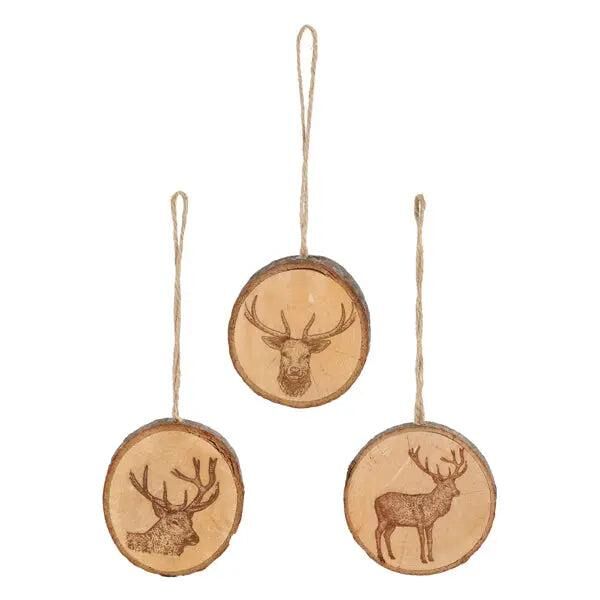 Weihnachtsh&auml;nger mit Baumscheibe, 3er-Set &ndash; Festliche, charmante Deko