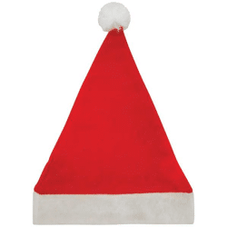 Weihnachtsmann-Mütze Mit Bommel, 30cm x 40cm - Erwachsenengröße, Festliche Kopfbedeckung