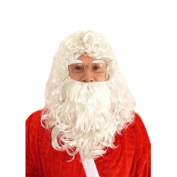 Weihnachtsmann Perücke mit Bart und Augenbrauen, 190G – Kostümzubehör