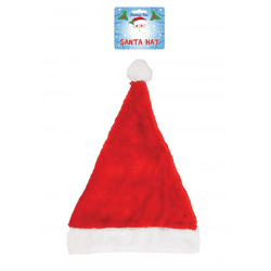 Weihnachtsmannmütze für Erwachsene, Festliche Nikolausmütze, 29cm x 42cm