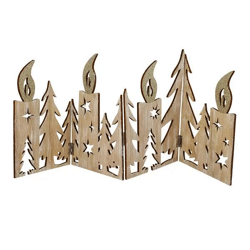 Weihnachtssilhouette, 4-teilig, Länge ca. 60cm - Dekorative Wandkunst