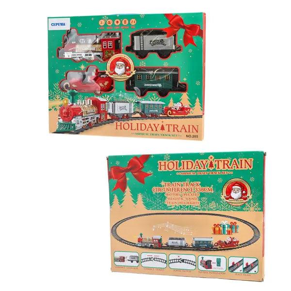 Weihnachtszug-Set mit Licht und Ton, 24 Teile - Festlicher Expresszug