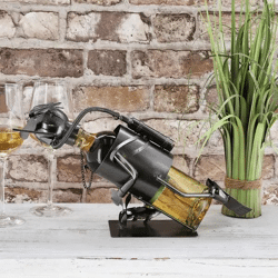 Weinflaschenhalter Taucher, 23x40 cm - Stilvoller, maritimer Halter für Ihren Tisch