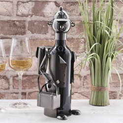 Weinflaschenhalter Tourist, 23cm - Spielerische und dekorative Weinaufbewahrung
