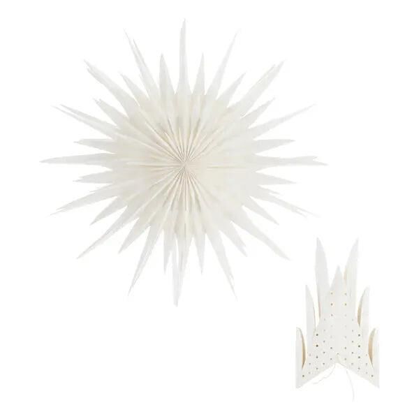 White glamor paper star, large, diameter 70cm, decorative