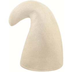 Weißer Koboldhut für Erwachsene – bezauberndes Accessoire für Mottopartys