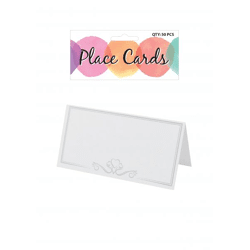 Weißer Tischkarten-Set, 9,6 x 4,8 cm - Platzkarten für Hochzeiten und Veranstaltungen