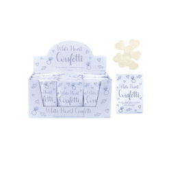 Weißes Herz-Konfetti für Hochzeiten, Feiern & besondere Anlässe - Partydeko
