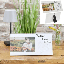 Weltbester Opa Fotohalter 25x13 cm – Ideales Familienpräsent