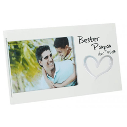 Weltbester Papa Fotohalter 25x13 cm – Perfektes Vatergeschenk