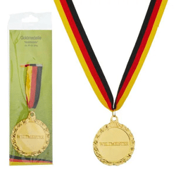 Weltmeister Goldmedaille, 6,5 cm Durchmesser, 40g, Hochwertige Auszeichnung