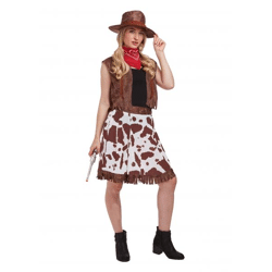 Western Cowgirl Kostüm fürs Leben – Authentisches Outfit mit Hut und Fransen, Damen Fasching