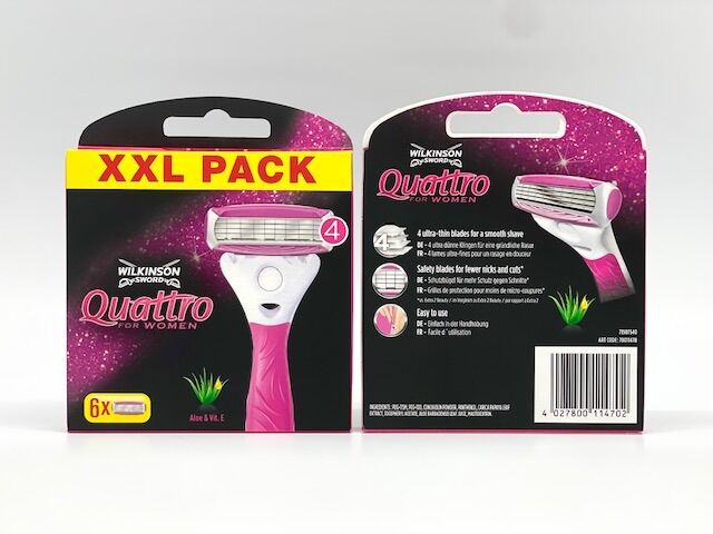 WILKINSON QUATTRO FOR WOMEN RASIERKLINGEN 6ER