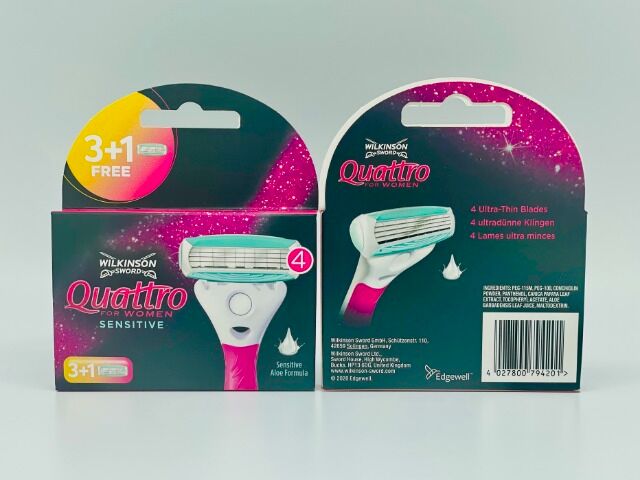WILKINSON QUATTRO FOR WOMEN SENSITIVE RASIERKLINGEN 3+1