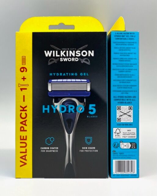 WILKINSON SWORD HYDRO 5 RASIERER + 9 ERSATZKLINGEN