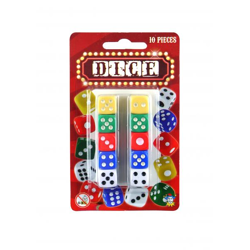 Würfelset – 10 große Würfel, 8,5 x 14 cm, Multi-Game-Würfelpaket für Brettspiele und Bildung