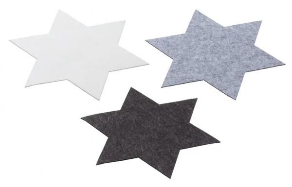 XL Sternf&ouml;rmige Untersetzer, Set aus 3, Strapazierf&auml;hig, 35cm Durchmesser