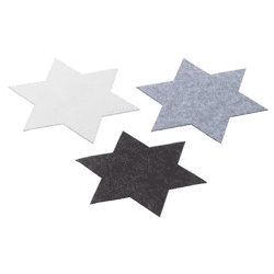 XL Sternförmige Untersetzer, Set aus 3, Strapazierfähig, 35cm Durchmesser