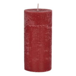 XL Stumpenkerze Rustic in Altrot, 10x20cm - Auffälliges Dekorelement
