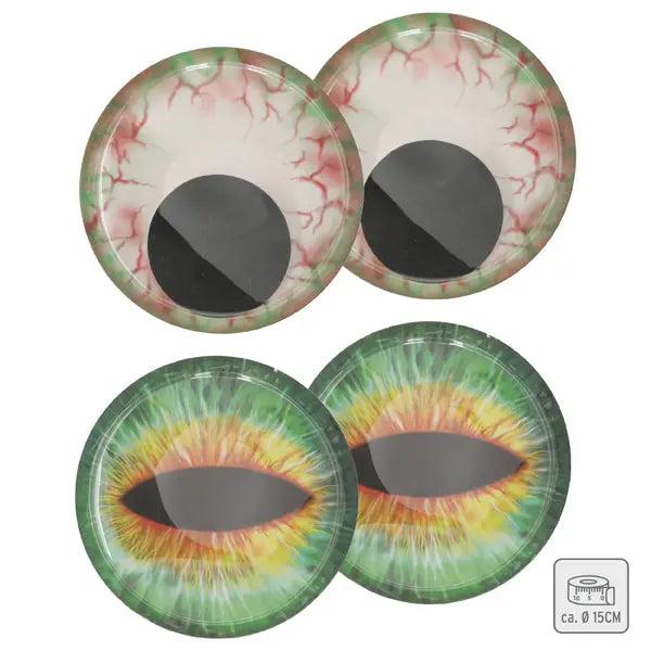 XXL Augen-Aufkleber, 2er Set, Durchmesser 15cm, Deko Sticker