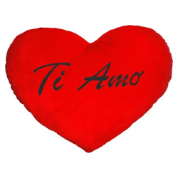 XXL Herzkissen 'TI AMO', 60cm, Romantische Geschenkidee