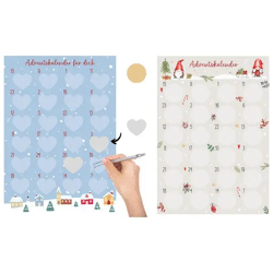 XXL Rubbel-Adventskalender im Doppelpack, Großformat ca. 30x42 cm