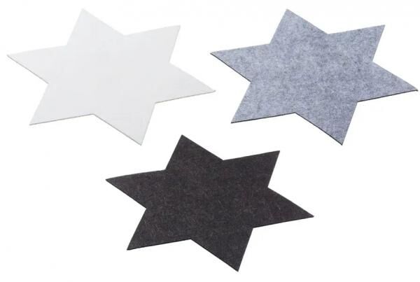 XXL Stern-Untersetzer, Set aus 3 St&uuml;ck, Robust, 40cm Durchmesser