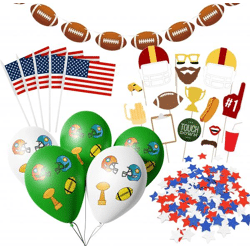 XXL Super Bowl American Football NFL Dekoration Deko Set über 100 Teile, Luftballons, Girlande, Konfetti UVM. (Set XXL)