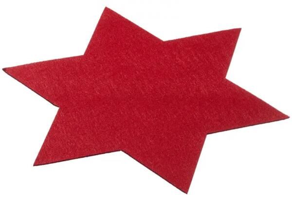XXL Untersetzer Sternform, Rot, 40 cm Durchmesser &ndash; Gro&szlig;er Tischschutz
