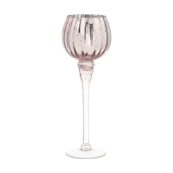 Zartes Leuchten: Mittelgroßes Windlicht auf Fuß, ca. 25cmH - Stilvolles Deko-Accessoire für Zuhause