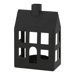 Zauberhafter Teelichthalter Haus, 11x7,5 cm, Kompakter Keramik-Kerzenhalter für stimmungsvolles Licht