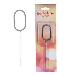 Ziffer 0 Wunderkerze, 18cm - Ideal für Neuanfänge & Jubiläumsfeiern