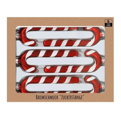 Zuckerstangen-Ornamente für Weihnachtsbaum, 6-teiliges Set, Festliche Dekoration