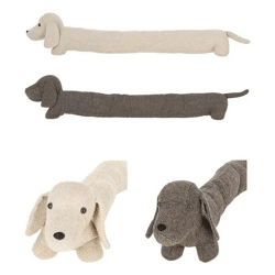 Zugluftstopper - Hund-Design, Set mit 2, ca. 85cm lang - Zugluftschutz für Türen/Fenster