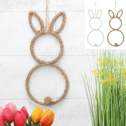 Zweier-Set Kleine Hängehasen, ca. 16x35cm - Niedliche Wanddekoration