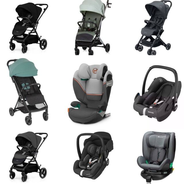3.682 € – Lot Nr. 2 (81 Stück) Marken-Kinderwagen und Autositze MIX – Kundenretouren, Top Marken, sofort verfügbar