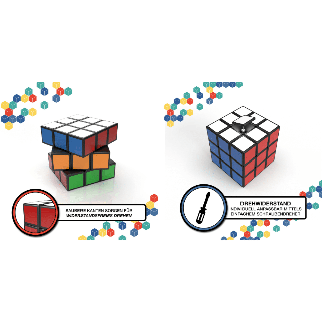 Zauberwürfel groß (5,7cm) Drehwürfel Würfelspiel Magic Cube Kopftraining Logikspiel Denkspielzeug Spielzeug Restposten Mix