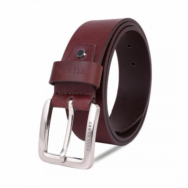 Buffalo leather belt as a reversible belt