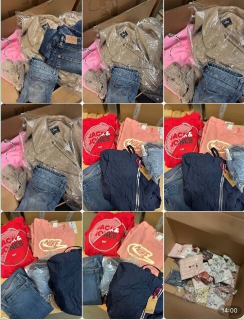 9 € / kg – Posten 1575 kg Markenkleidung (Mix, Kategorie C, Second-Hand, Nike, Adidas, Tommy Hilfiger u. a.)