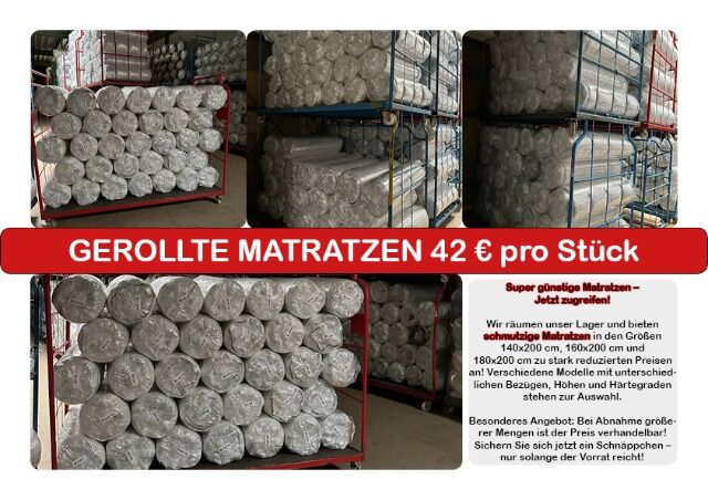 Matratzen mit schmutzigen Bezuge - GEROLLT, verschiedene Größen und Modelle