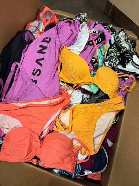 16 € pro kg – Damen-Bademode (Kategorie A, 100 % Neuware & Musterstücke, Top-Marken wie Sunseeker, Buffalo, S.Oliver, Lascana, breite Größen