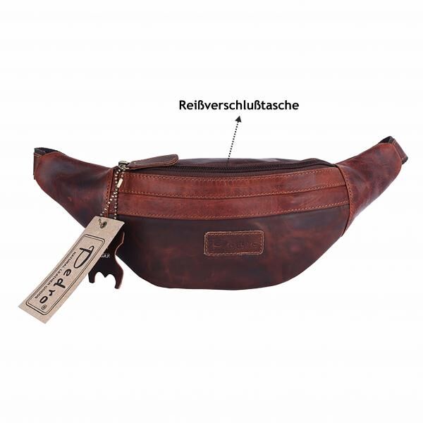 Fanny pack-Pedro Oily Vintage leather