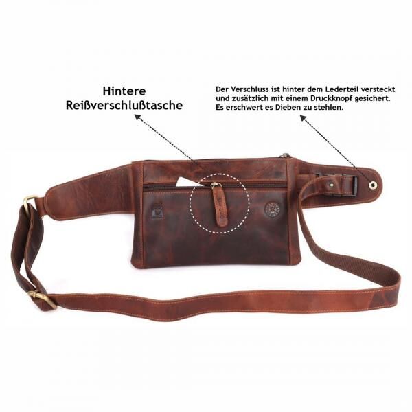 Bauchtasche-Pedro Oily Vintage Leder