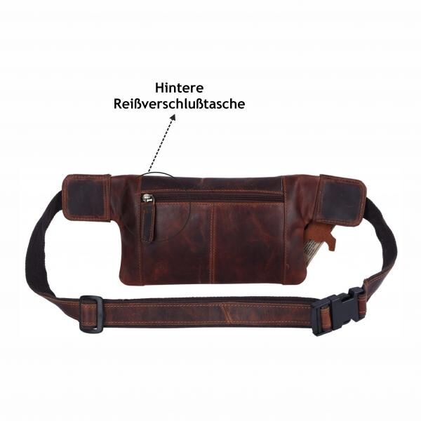 Bauchtasche-Pedro Oily Vintage Leder