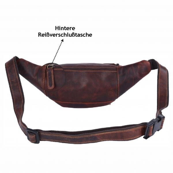 Fanny pack-Pedro Oily Vintage leather